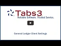 General Ledger Client Settings
