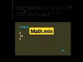 Math min javascript tutorial