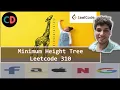 Minimum Height Trees Leetcode 310 Live coding session BFS traversal