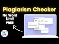 Best Plagiarism Checker Free No Word Limit