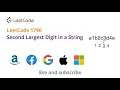 LeetCode 1796 Second Largest Digit in a String