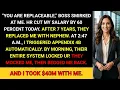 HR Cut My Salary by 60 Called Me Replaceable I Triggered Appendix 4B Took 40M