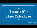 Tutorial for Time Calculator App