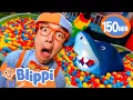 Download Lagu Jump Into Fun! Blippi's Ballpit Clubhouse \u0026 Indoor Playground Adventure | Educational Videos