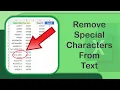Remove special characters from text string in Excel - Excel Tips and Tricks