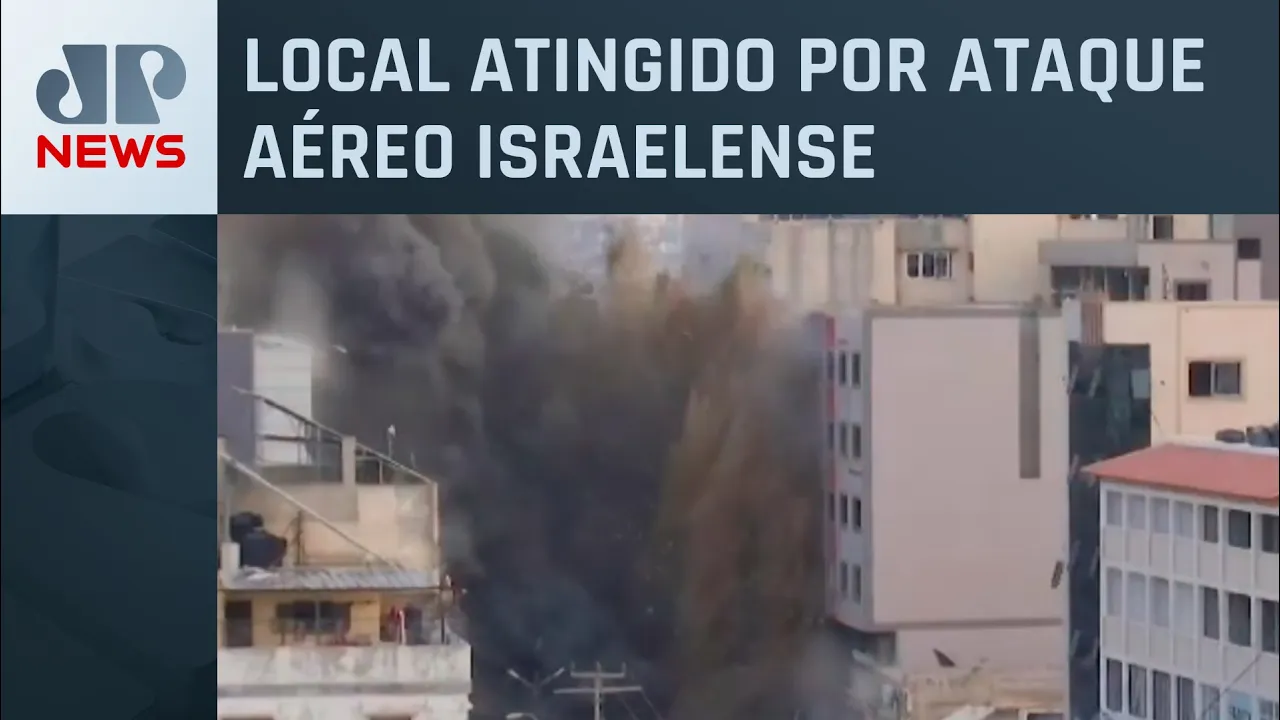 Imagens mostram explosão do Banco Nacional de Gaza