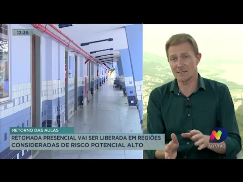 Retomada presencial das aulas será liberada em regiões consideradas de risco potencial alto