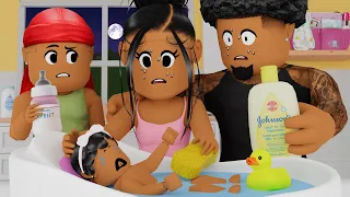 CHAOTIC NIGHT ROUTINE WITH A NEWBORN!! *TIRING..* | Bloxburg Family Roleplay