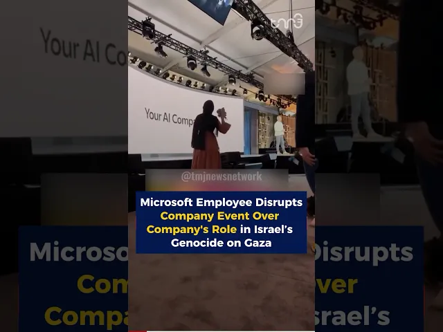 ⁣Microsoft Employee Disrupts Company Event Over Company's Role in Israel's Genocide on Gaza