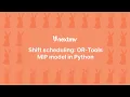 Shift Scheduling with OR-Tools MIP model in Python