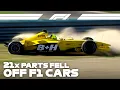 21 Times F1 Cars Disintegrated