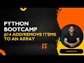 Python Bootcamp - Adding Removing Items to an Array