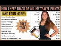 Free Travel Points Tracker - Organize Your Miles Rewards Credit Card Points