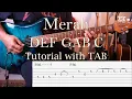 Lagu DEF GAB C - Merah - Guitar Intro \u0026 Solo Tutorial with TAB