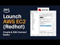 How to Launch AWS EC2 Instance for RHEL 8 Connect with SSH RedHat Tutorial for Beginners