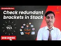 Check redundant brackets stack java