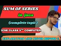 sum of series calculation in java programming ICSE computer class 9 10 Looping in java calculate sum