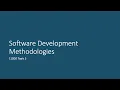 11SDD Topic 3 Software Development Methodologies