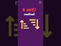 6 sort method - Array methods in JavaScript Part-6 JavaScript Tutorial in 1 minutes