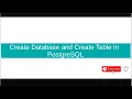 Create Command Create Database in PostgreSQL Create Table in PostgreSQL Malayalam Tutorial