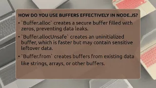 How Do You Use Buffers Effectively In Node js - JavaScript Toolkit