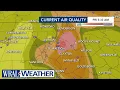 North Carolina Forecast Pocket of Code Red unhealthy air settles over Raleigh Wake Forest area