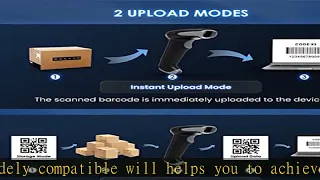 Eyoyo Barcode Scanner 2500mAh Wireless Barcode Scanner for Inventory Cordless Vibration Bluetooth