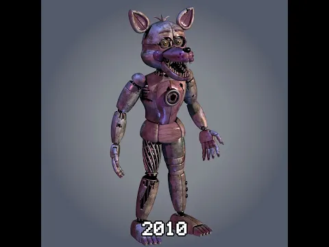 Funtime Foxy & Prototype Funtime Foxy FNAF over the years