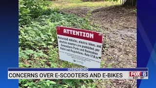 New signs in Greensboro discourage e-bikes on trails
