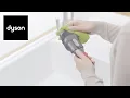 How to empty and clean the clear bin Dyson V12 Detect Slim cordless vacuum care guide