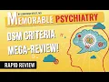 Mnemonics for Every Major Psychiatric Diagnosis Memorable Psychiatry Lecture