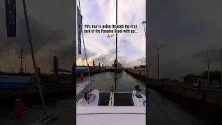Transiting the Panama Canal on our sailing catamaran⛵️🇵🇦