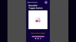 Create a beautiful looking toggle switch using HTML CSS and Javascript