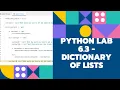 Python Lesson 6 3 Lab - Dictionaries Storing Lists