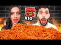 Eating the Worlds SPICIEST KOREAN FIRE NOODLES Mukbang