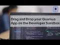 Drag and Drop your Quarkus Serverless App on the Developer Sandbox