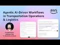 Agentic AI-Driven Workflows in Transportation Operations Logistics