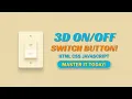 3D Toggle Switch Button Tutorial HTML CSS JavaScript Neumorphism UI Design