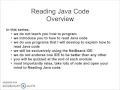 Reading Java Code - Overview