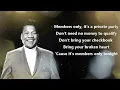 Bobby Blue Bland - Members Only (Official Lyrics Video)