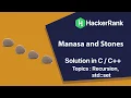 Manasa and Stones Hacker Rank