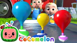 Download JJ's Rainbow Color Balloon Boat Race | Best Cars \u0026 Truck Videos for Kids MP3
