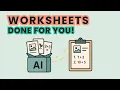 How to create worksheets with AI math and picture supported Free AI worksheet tool for teachers