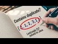 LeetCode 217 Contains Duplicate Java Solution Explained