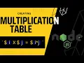 MULTIPLICATION TABLES IN ONE CLICK Node js JavaScript