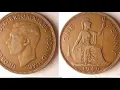 GB 1940 ONE PENNY Coin WORTH Georgivs VI