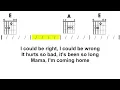 Mama I'm Coming Home (Ozzy Osbourne) EASY Guitar Chord and Lyric Play Along