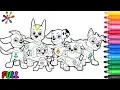 PAW Patrol Coloring for kids All series in a row Super pups
