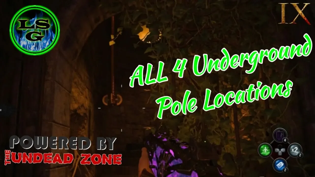 ALL 4 UNDERGROUND POLE LOCATIONS (ZEUS EASTER EGG STEP) "IX" CALL OF DUTY BLACK OPS 4 ZOMBIES