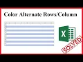 How to apply color banded rows or columns in excel
